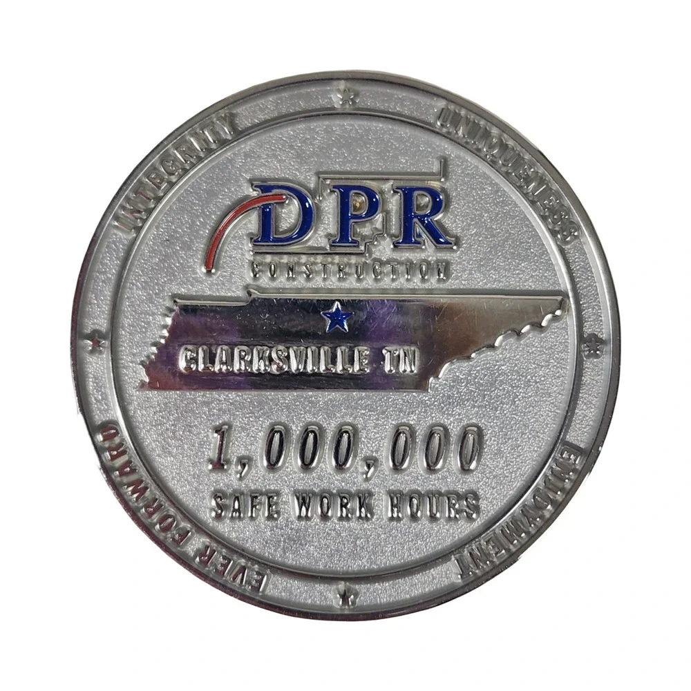 LG DPR Construction Clarksville TN 1,000,000 Safe Work Hours Challenge Coin